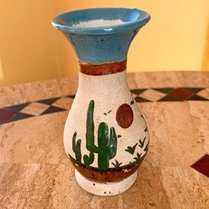Mexico Cactus Vase Tonala Cacti Bud Vase Sun Birds Southwest Decor